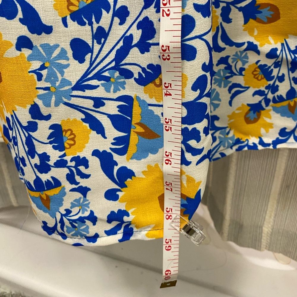 NWT Blue‎ Yellow Floral Sleeveless Halter Sundress Maxi Adjustable 3X (22/24) - Picture 5 of 16